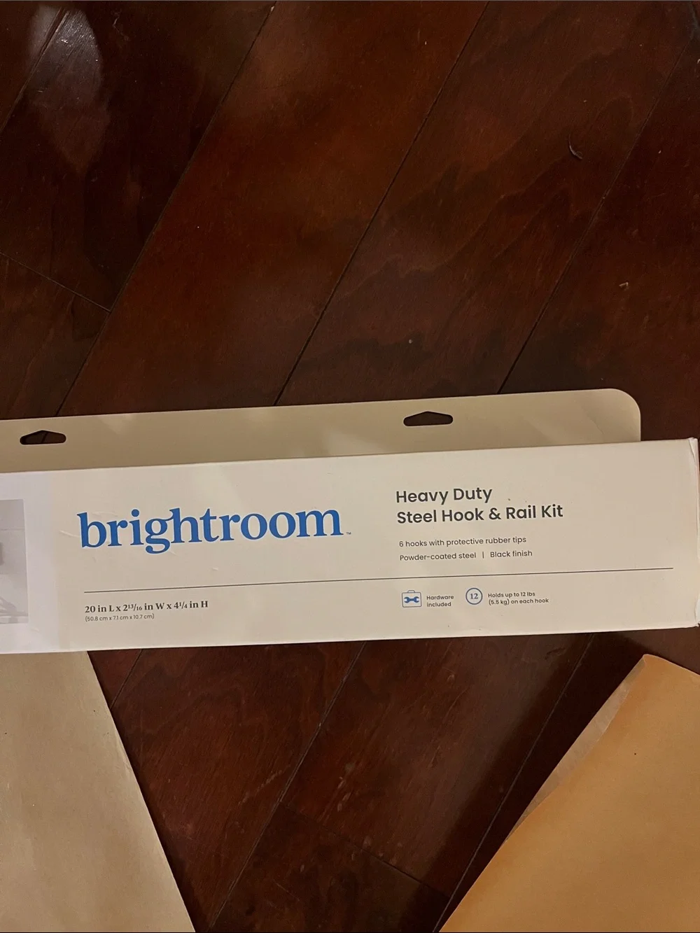 Brightroom Heavy Duty Steel Hook & Rail Kit in White